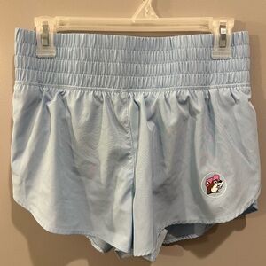 Bucees Light Blue High Rise Running Shorts Size S